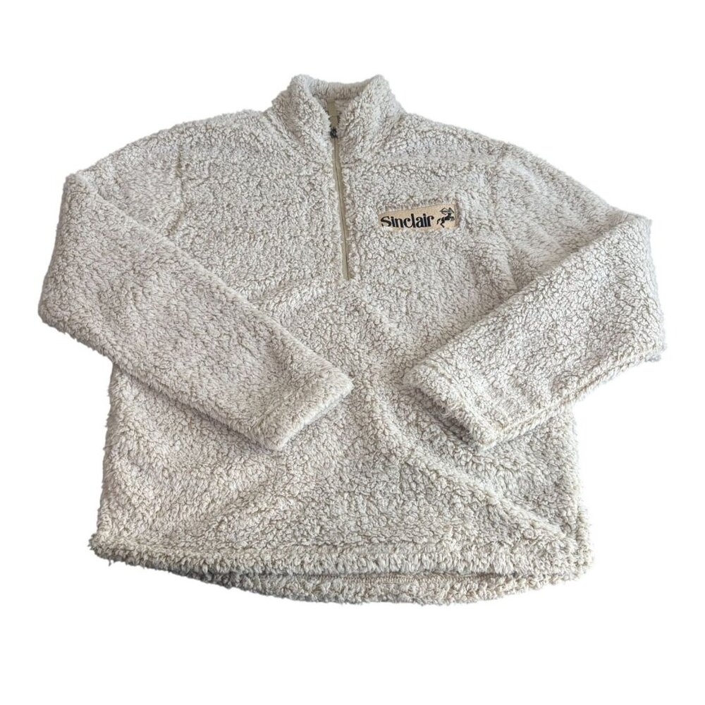Sinclair Global Half Zip Teddy Jacket in Cream